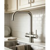 Multi-Tap Filtrete 3 in 1 Kokend Water Kraan <br /> geborsteld RVS - Haaks Multi-Tap Filtrete 3 in 1 Kokend Water Kraan <br /> geborsteld RVS - Haaks